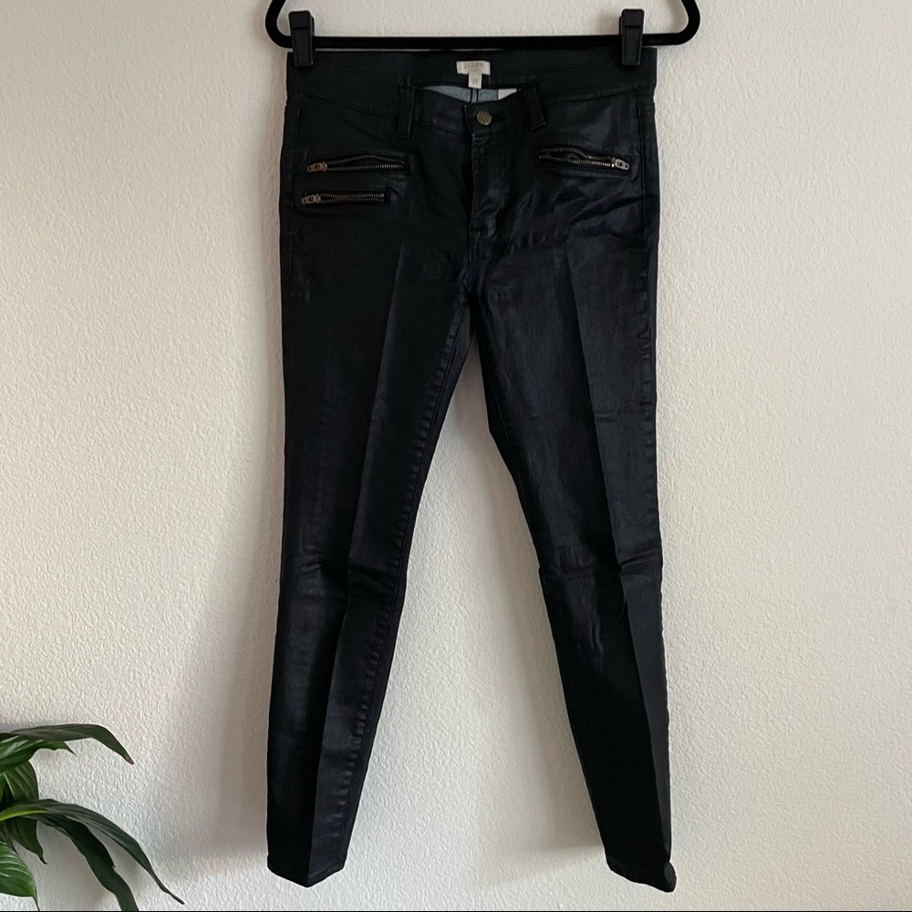 J. Crew Shiny coated denim jean